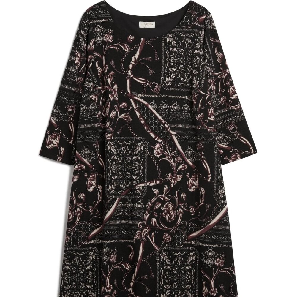 Laura Plus Size Abstract Print Knit Dress - Picture 3 of 3